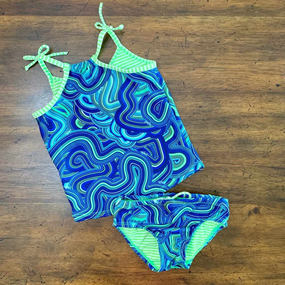 Little Dolfin Competition Quality Tankini Set Sz 4T VGUC